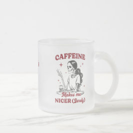 Leuke sarcastische gewoonte matglas koffiemok