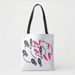 Leuke Sassy Retro Cheeky Dance Steps Instructie Tote Bag