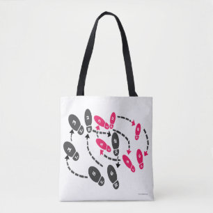 Leuke Sassy Retro Cheeky Dance Steps Instructie Tote Bag