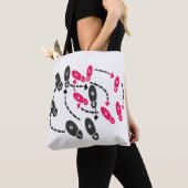 Leuke Sassy Retro Cheeky Dance Steps Instructie Tote Bag (Dichtbij)