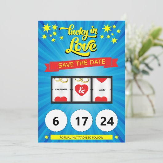 Leuke Save the Date Trouw Aankondiging (Staand voorkant)