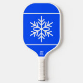 Leuke Scandinavische sneeuwvlok op Royal Blue Whit Pickleball Paddle (Voorkant)