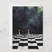 Leuke Schaakkoning en Koningin Spel Nacht 13e Verj Kaart (Achterkant)