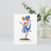 Leuke schapen incognito kunst "Dansen met wol" Briefkaart (Staand voorkant)