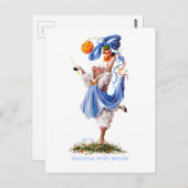 Leuke schapen incognito kunst "Dansen met wol" Briefkaart (Voorkant / Achterkant)