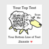 Leuke schapen met uw QR-code op een Sticker (Vel)
