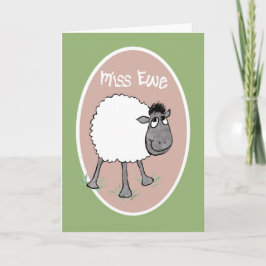 Leuke Schapen, Misser Ewe, het Wenskaart van de Kaart