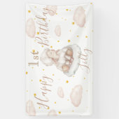 Leuke Schapen sterren roze wolken Lam Gelukkige Ve Spandoek (Verticaal)