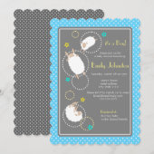 Leuke schapenjongen baby shower uitnodiging (Voorkant / Achterkant)