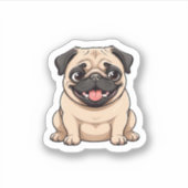 Leuke schattige dikke hond sticker (Voorkant)