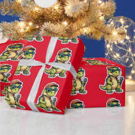 Leuke schattige dinasaur cadeaupapier
