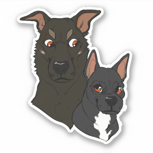Leuke schattige Dog Sticker (Voorkant)
