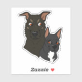 Leuke schattige Dog Sticker (Vel)