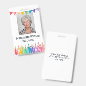 Leuke Schattige gekleurde potloden School Teacher  Badge (Voor- en achterkant)