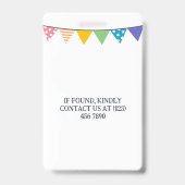 Leuke Schattige gekleurde potloden Student Hall Pa Badge (Achterkant)