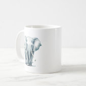 Leuke Schattige Grijze Olifant Keuken Koffiemok (Voorkant links)