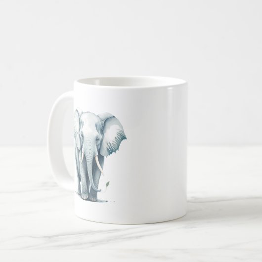 Leuke Schattige Grijze Olifant Keuken Koffiemok (Voorkant links)