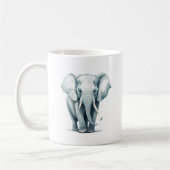 Leuke Schattige Grijze Olifant Keuken Koffiemok (Links)