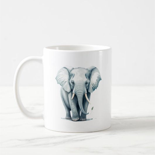 Leuke Schattige Grijze Olifant Keuken Koffiemok (Links)