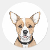 Leuke schattige hond sticker (Voorkant)