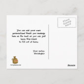 Leuke schattige jongen piraat dank je briefkaart (Achterkant)