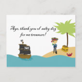 Leuke schattige jongen piraat dank je briefkaart (Voorkant)