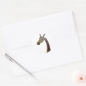 Leuke schattige kleurrijke Giraffe Ronde Sticker (Envelop)