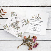 Leuke Schattige Llama Waterverf Schets Bloemen Vierkante Visitekaartje