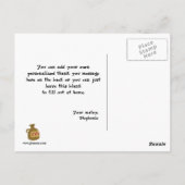 Leuke schattige meisje piraat dank je briefkaart (Achterkant)