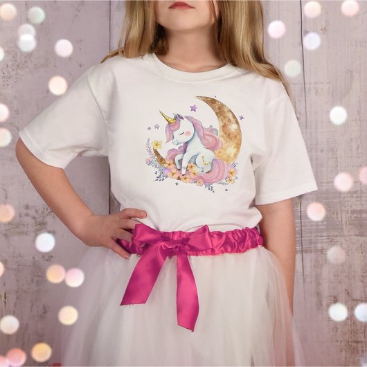 Leuke schattige moderne regenboog magische roze Ee T-shirt
