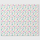 Leuke Schattige Monsters Kleurrijke Kinder Jongens Cadeaupapier (Vlak)