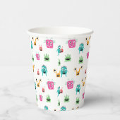 Leuke Schattige Monsters Kleurrijke Kinder Jongens Papieren Bekers (Rechts)