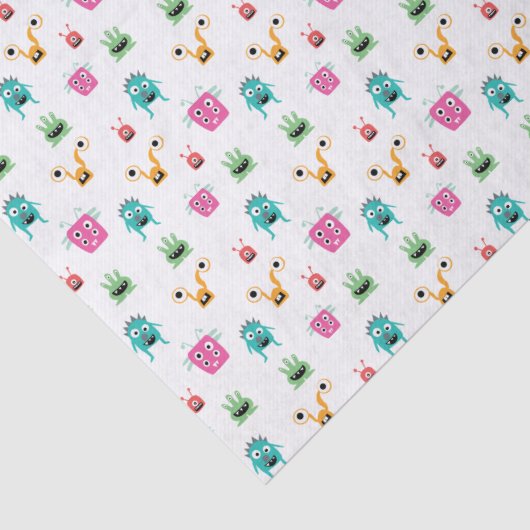 Leuke Schattige Monsters Kleurrijke Kinder Jongens Tissuepapier (Detail)