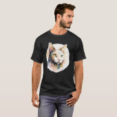 Leuke schattige originele waterverf cat 4 t-shirt (Voorkant volledig)