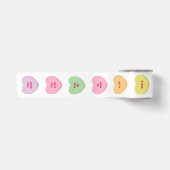 Leuke schattige pastel kleuren aangepaste gesprek satijnen lint (Voorkant)
