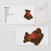 LEUKE SCHATTIGE TEDDYBEER VISITEKAARTJE (Voorkant / Achterkant)
