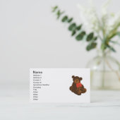 LEUKE SCHATTIGE TEDDYBEER VISITEKAARTJE (Staand voorkant)