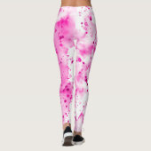 Leuke, Schattigee, Artsy Hot Pink Paint Splatter Leggings (Achterkant)