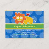 Leuke Schattigee Cartoon Leeuw Kleurrijke Kind pro Contactkaartje (Voorkant)