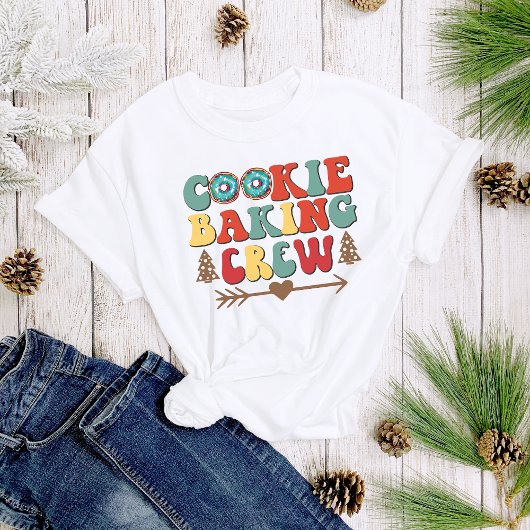 Leuke Schattigee Cookie Baking Crew Christmas Wome T-shirt