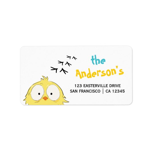 Leuke Schattigee Crazy Chicken Label (Voorkant)
