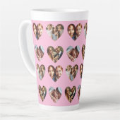 Leuke Schattigee Custom 4-Photo Heart Pattern, Pas Latte Mok (Linkerhoek)