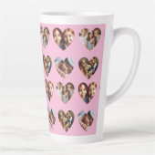 Leuke Schattigee Custom 4-Photo Heart Pattern, Pas Latte Mok (Rechts)