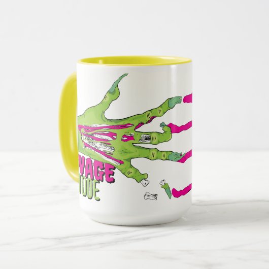 Leuke Schattigee Dark Savage Mode Zombie Antidote Mok (Voorkant links)