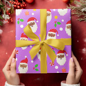 Leuke Schattigee feestelijke Kerstman Kerst Cadeaupapier