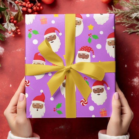 Leuke Schattigee feestelijke Kerstman Kerst Cadeaupapier