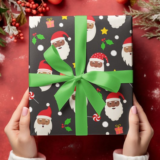 Leuke Schattigee feestelijke Kerstman Kerst Cadeaupapier