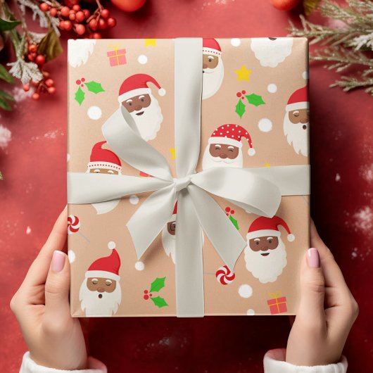 Leuke Schattigee feestelijke Kerstman Kerst Cadeaupapier