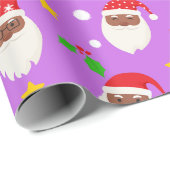 Leuke Schattigee feestelijke Kerstman Kerst Cadeaupapier (Rol Hoek)