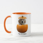 Leuke Schattigee Gepersonaliseerde Halloween Pumpk Mok (Links)